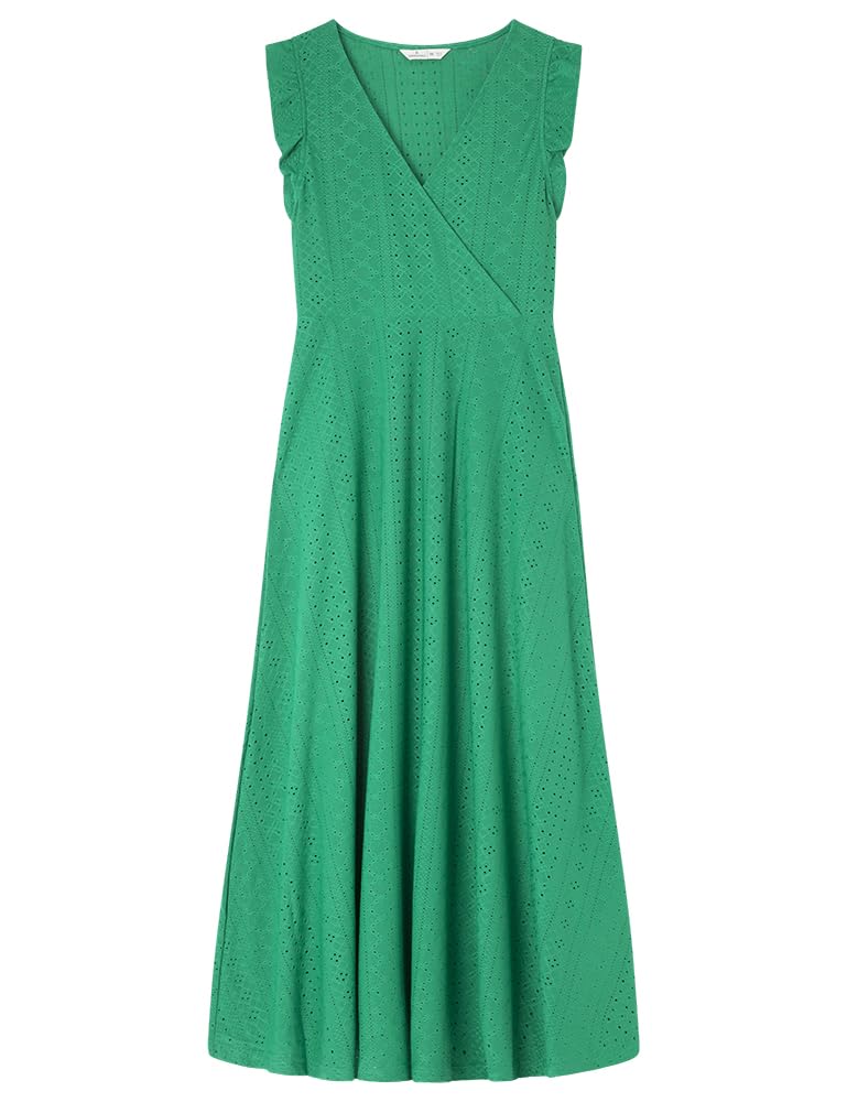 SPRINGFIELD Vestido Midi Bordado Suizo Hombros Volante Mujer