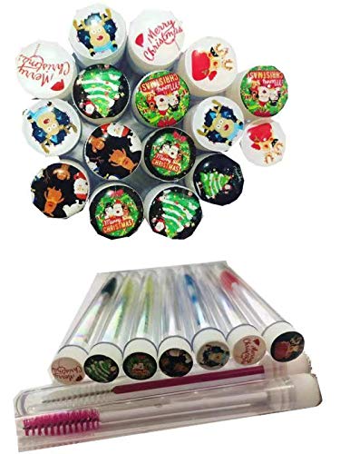 20 Pcs Lash Disposable Mascara Brushes Diamond Eyelash Spoolies Makeup Brush Mascara Wand Xmas
