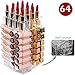 Produktbild Display4top Acryl Lip Gloss Makeup Organizer, Acryl 360-Grad-Drehung 64 Lippenstift Tower Organizer mit abnehmbaren Trennwänden (64 Lippenstift)