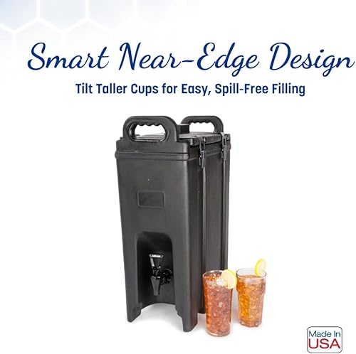 Miniatura 6 de CFS Cateraide - Servidor de bebidas aislado de plástico 242 galones color negro