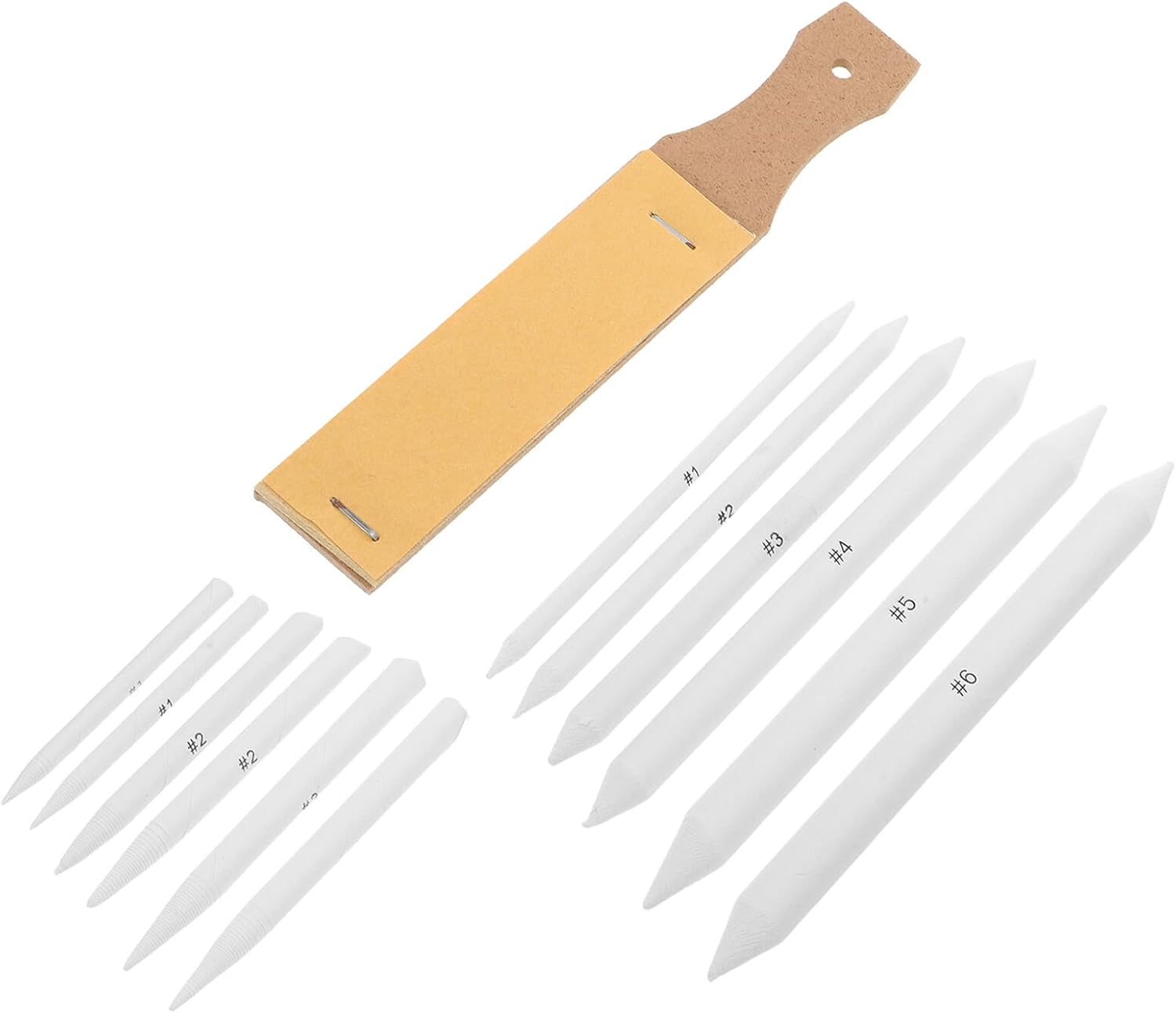 HOODANCOS Sketching Blending Stumps Set with Sandpaper Board Paper Art Blenders for Charcoal and Pencil Drawing Portable Sketch Tools for Students and Professional Artists