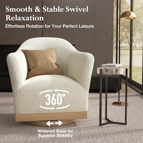 Sillón Giratorio Blanco con Tapizado Suave miniatura 3
