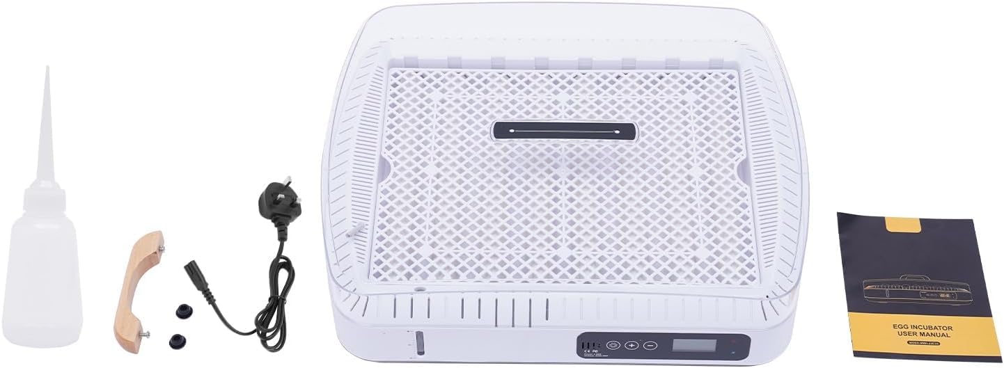 Incubateur d'Œufs Automatique 35 Œufs - Contrôle Thermostatique Double Ventilateur, Couvercle Transparent - Idéal pour Projet Éducatif STEM et Élevage Domestique (Poules, Canards, Cailles)