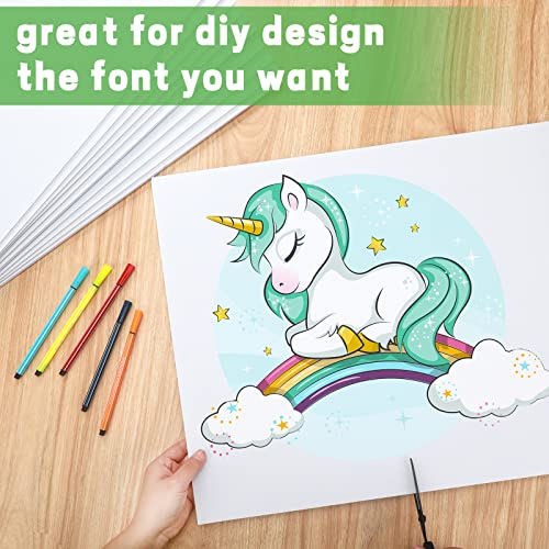 Tatuo 50 Pcs 18x24 Inches Large Blank Yard Signs with H Stakes Corrugated White Plastic Kit Includes 50 Lawn Signs 50 Metal H Stakes 10x16 Inches for Campaign Business Garage Rent