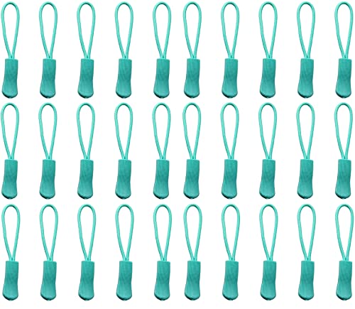 Coolty 30pcs tirettes de fermeture éclair de rechange pour sacs à dos, vestes, sacs à main, trousse à crayons (bleu lac) Cover