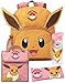 Pokemon günstig Kaufen-Pokemon Eevee 4-teiliges Rucksack-Set | Animierte Figur 3D-Ohren Rosa Rucksack Lunchtasche Federmäppchen Wasserflasche | Spiel Back to School Bag Geschenke