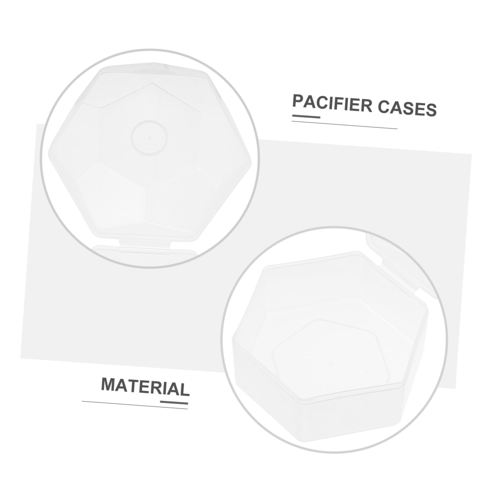 SUPVOX 3sets Pacifier Storage Box Protective Cover Travel-Sized Pacifier Holder Safe Clean for Baby Smooth Edges 5pcs*3