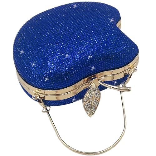 Image of pearl&she Sparkly Apple Rhinestone Handbags Diamond Women Evening Bags Bling Minaudiere Clutch Crystal Purses For Party.