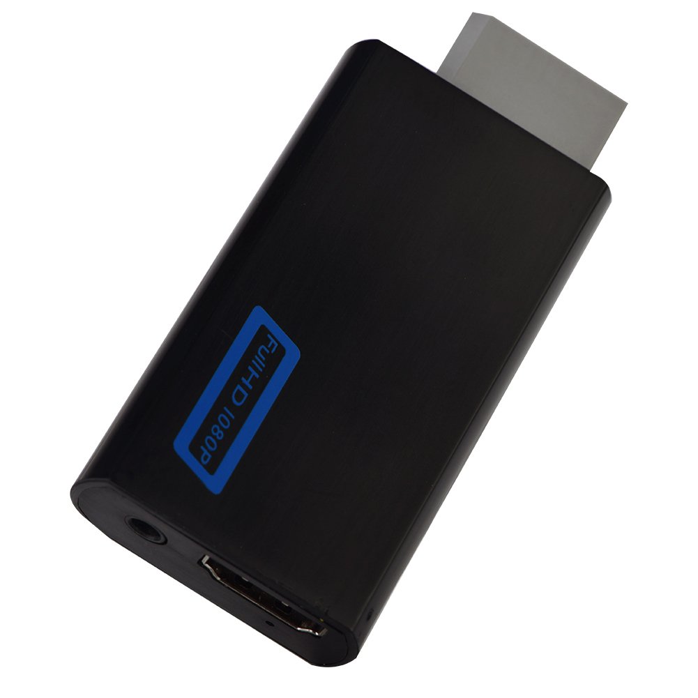 Mugast Adaptador convertidor Wii a HDMI para Full HD, Adaptador HDMI Wii con Salida de 3.5 mm, sin pérdida de transmisión, Compatible con Todos los Modos de Pantalla Wii NTSC 480i 480p, PAL 576i