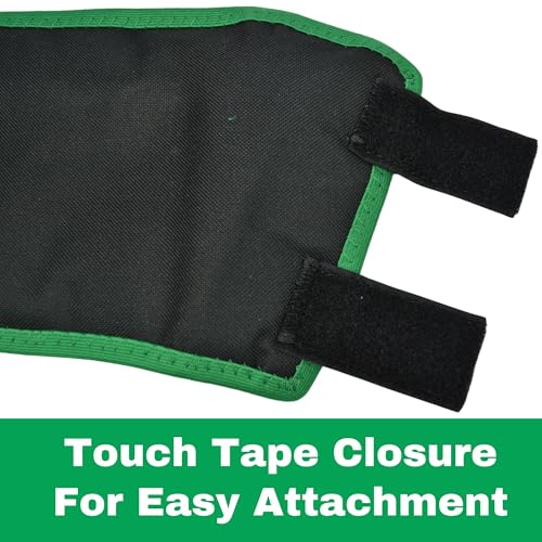 Click Horse Fetlock Shield, Horse Wrap, Prevents Pressure Sores & Bed Sores Fetlock Shields for Horses, Protection Horse Boots, Bedsore Boots, Nylon Lined Interior Black w/Green Trim - One Size