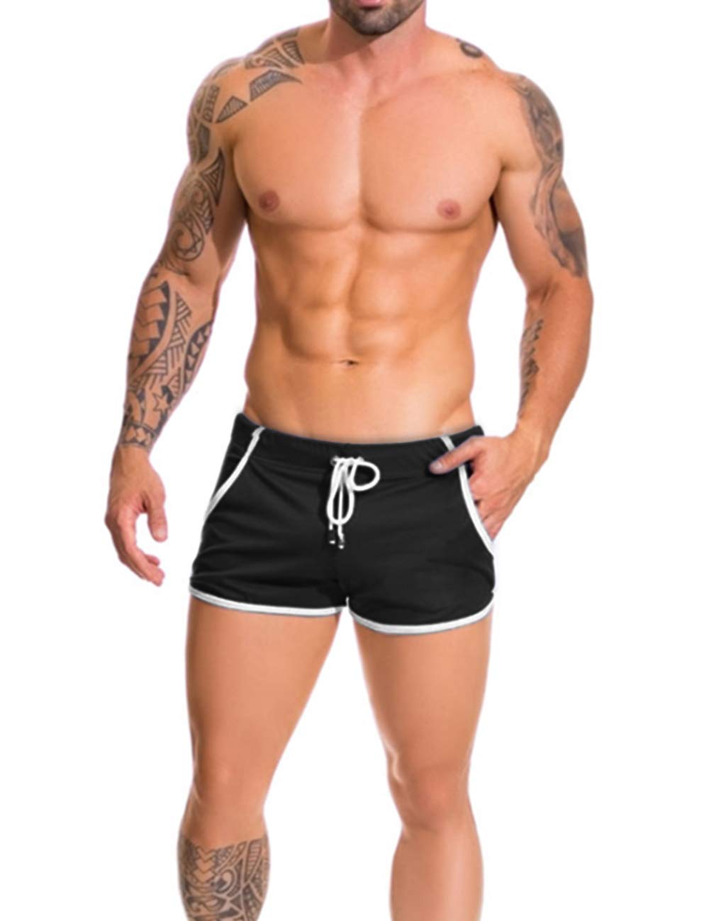 palglg Uomo Maglia Atletico Fitness Pantaloncini per in Esecuzione Allenarsi Nuoto Asciugatura Veloce Leggero