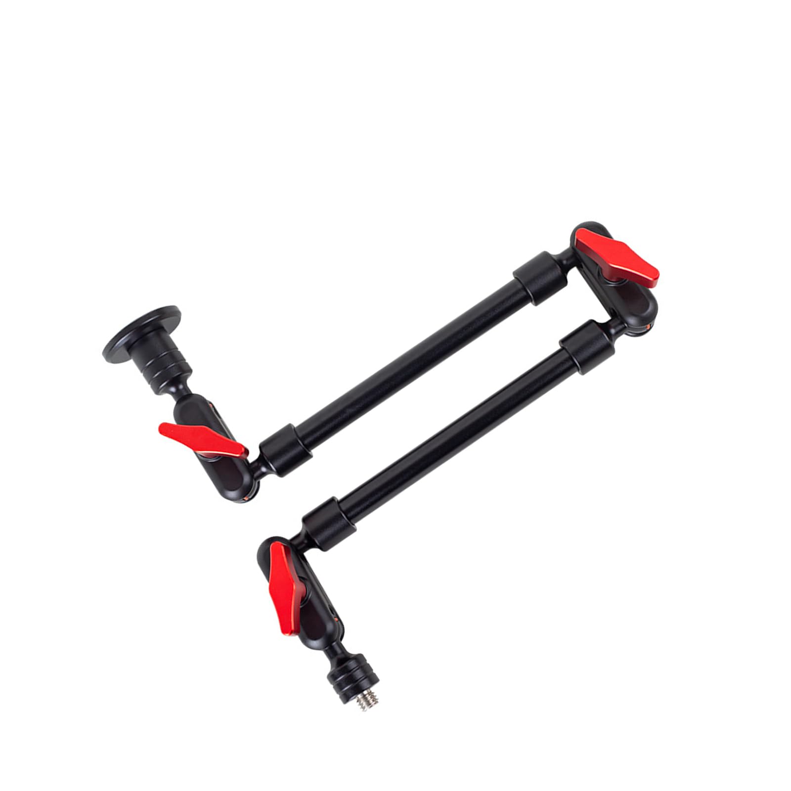 Generico Morsetto per braccio articolato a frizione per webcam smartphone | Morsetto per braccio a frizione regolabile con vite da 1 / 4 pollice per monitor microfono con luce LED, accessori