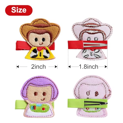 2 Pares de Pinzas para el Cabello Dibujos Animados 2 Pulg miniatura 2