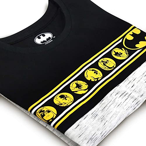 Image of Kidsville Batman Printed Regular Fit Black Cotton Blend Boy's Pajama