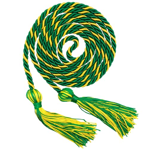 Image of GraduationMall Graduation Honor Cord 68 inch EmeraldGold
