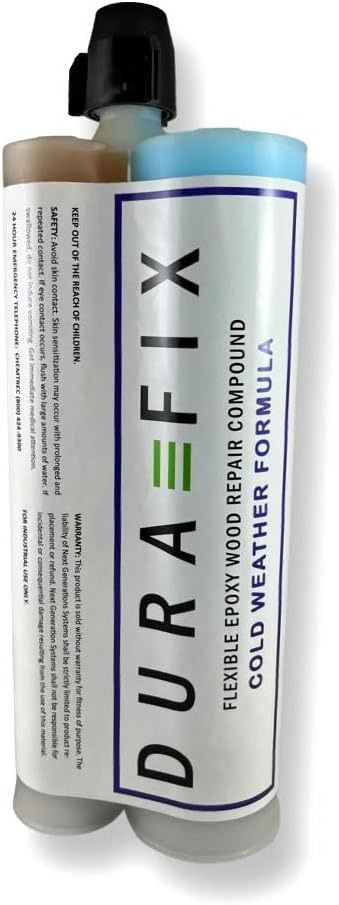 Flexible Wood Repair Epoxy Filler. Cold Weather Formula. Resealable. 450ml Dual Cartridge