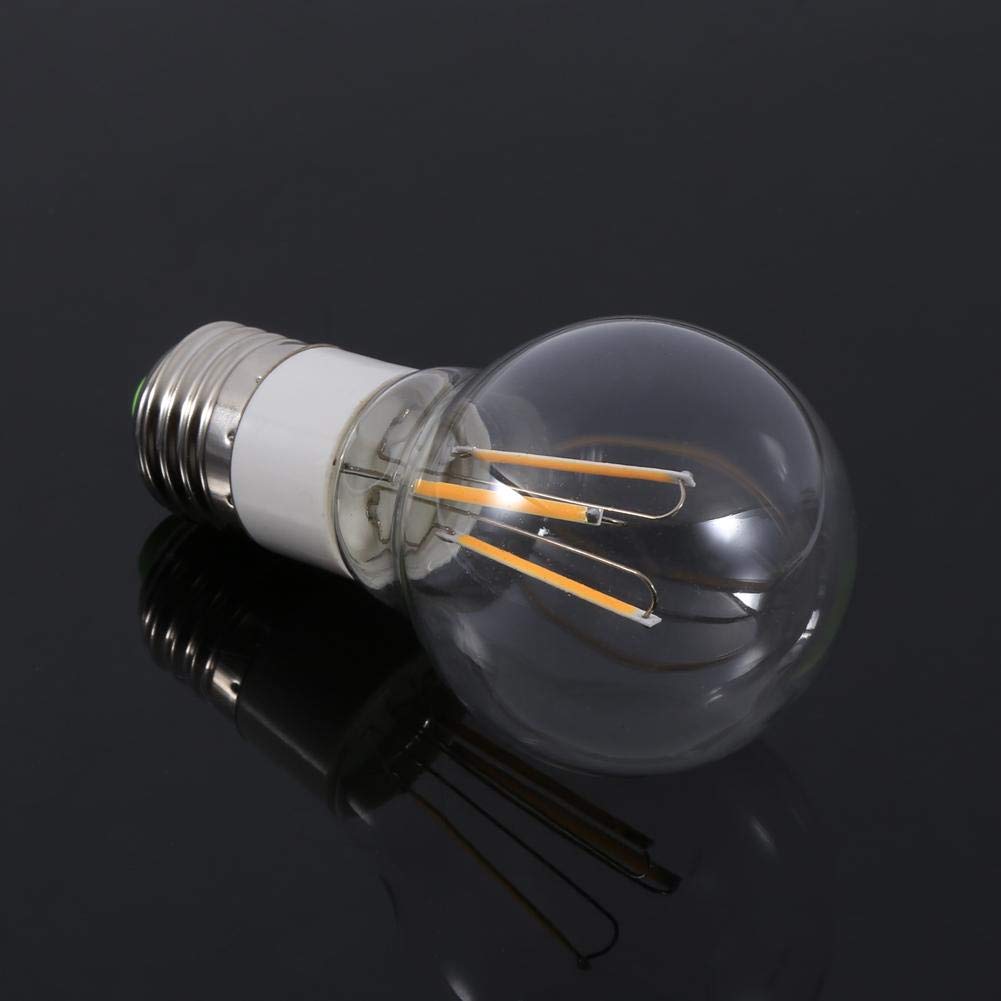 Riuty LED filament light bulb, new E27 12V 3W / 4W / 6W Cool/Warm White COB 360 ° non dimmable light (6 pieces)(4W Warm White) - Image 4
