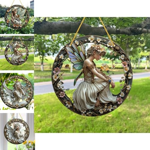 VTYFRY Flower Fairy Garden Decorations Angel Wing...