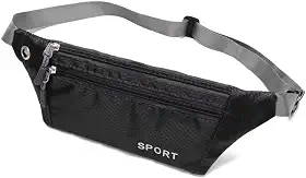 Pochete para corrida, Viagem Esportiva Antifurto - Doleira para Viagem, Porta Dólar, Pochete Esportiva, Feminina, Masculina, Impermeável, para Academia, Corrida e Porta Passaporte Família - TONSHOP