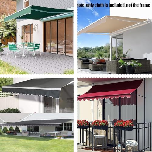 Store de terrasse rétractable en tissu rouge résistant 2,4 x 2 m - 2