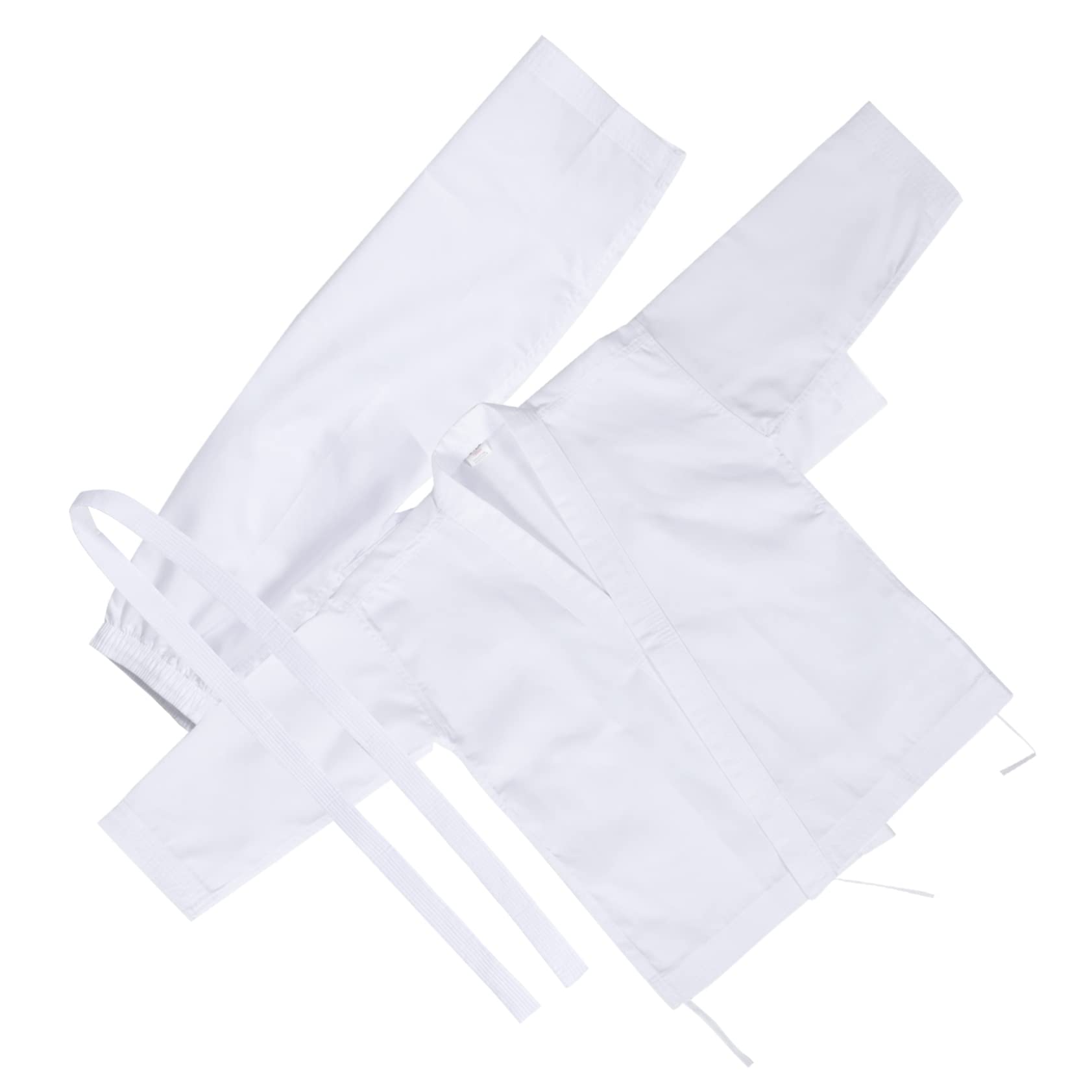 Kimono de Karaté Adulte et Adolescent, Tenue D’entraînement Blanche en Mélange de Coton, Confortable et Élastique pour Arts Martiaux
