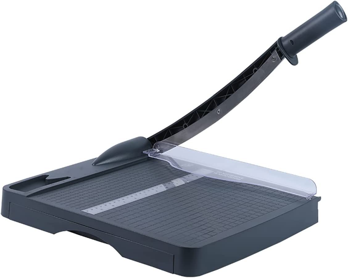 Papierschneider, Papierschneidemaschine, Guillotine, A4-Papierschneider, Zentimeter mit Schubladenaufbewahrung, 12 Zoll Schnittlänge, 16 Blatt Kapazität, Papierschneider mit Sicherheitsschutz