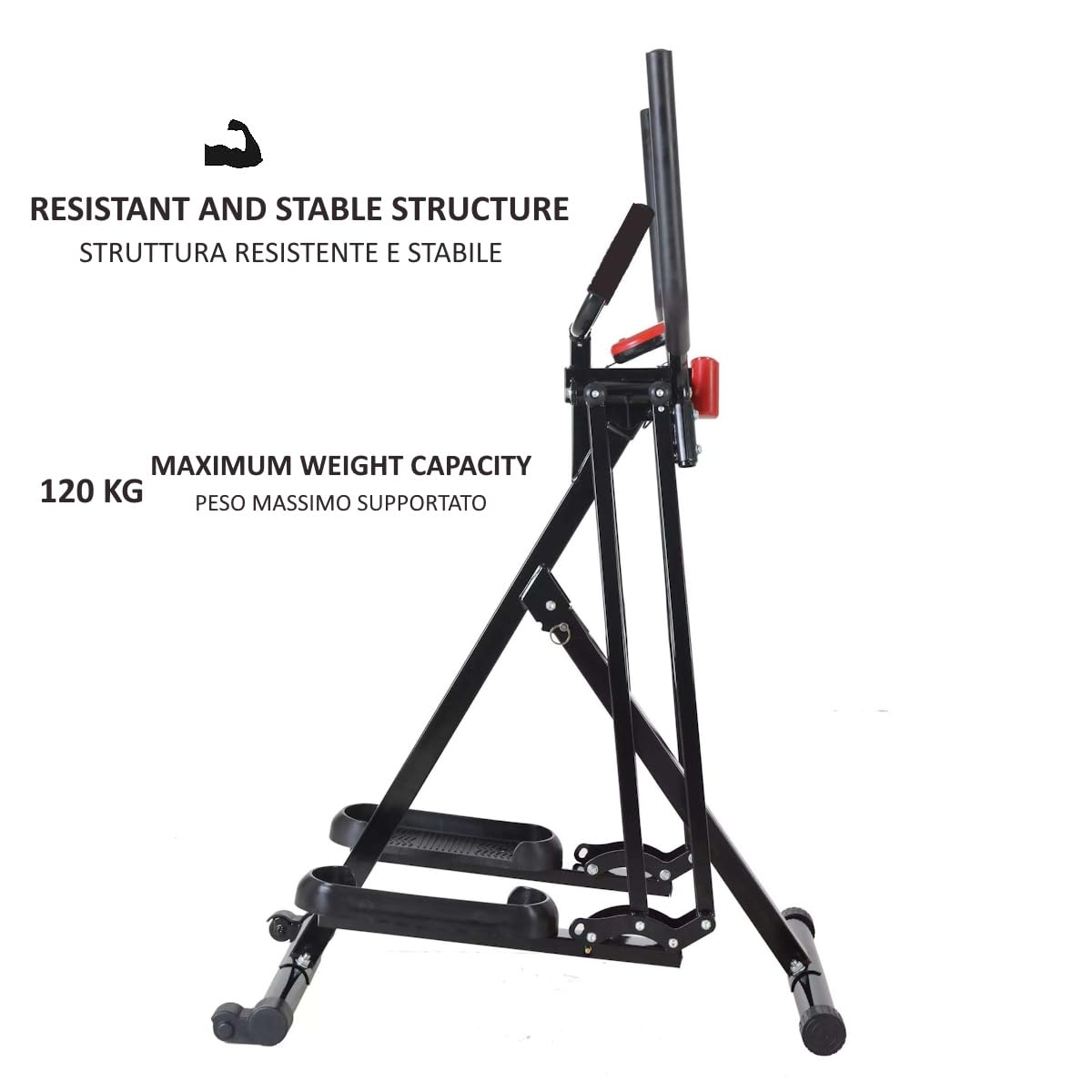 Air Walker Trainer - Ellittica Fitness a Basso Impatto per Allenamento Cardio in Casa, Cyclette Pieghevole con Display LCD, in Acciaio Robusto Attrezzo per Dimagrimento e Tonificazione