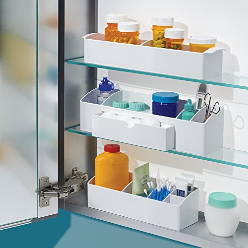 iDesign Boîte de rangement pour salle de bain et Armoire à farmacie, petite boîte à farmacie en plastic, doos… - Image 3