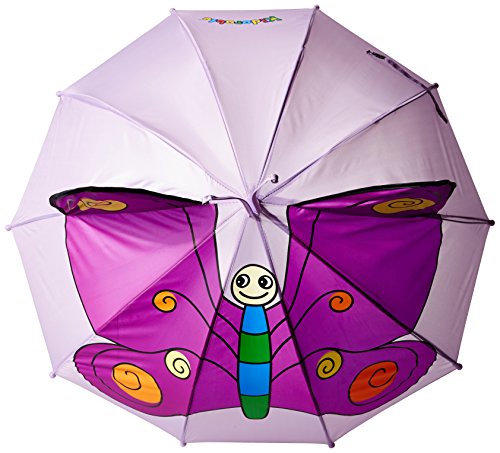 Kidorable Purple Butterfly Umbrella For Girls W/Fun Butterfly Handle, Pop-Up Wings, Antennae, 1 Size #TOP1