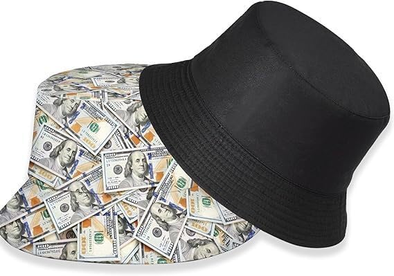 Image of American Flag Stars Bucket Hat Summer Travel Beach Sun Hats Outdoor Cap for Women Man