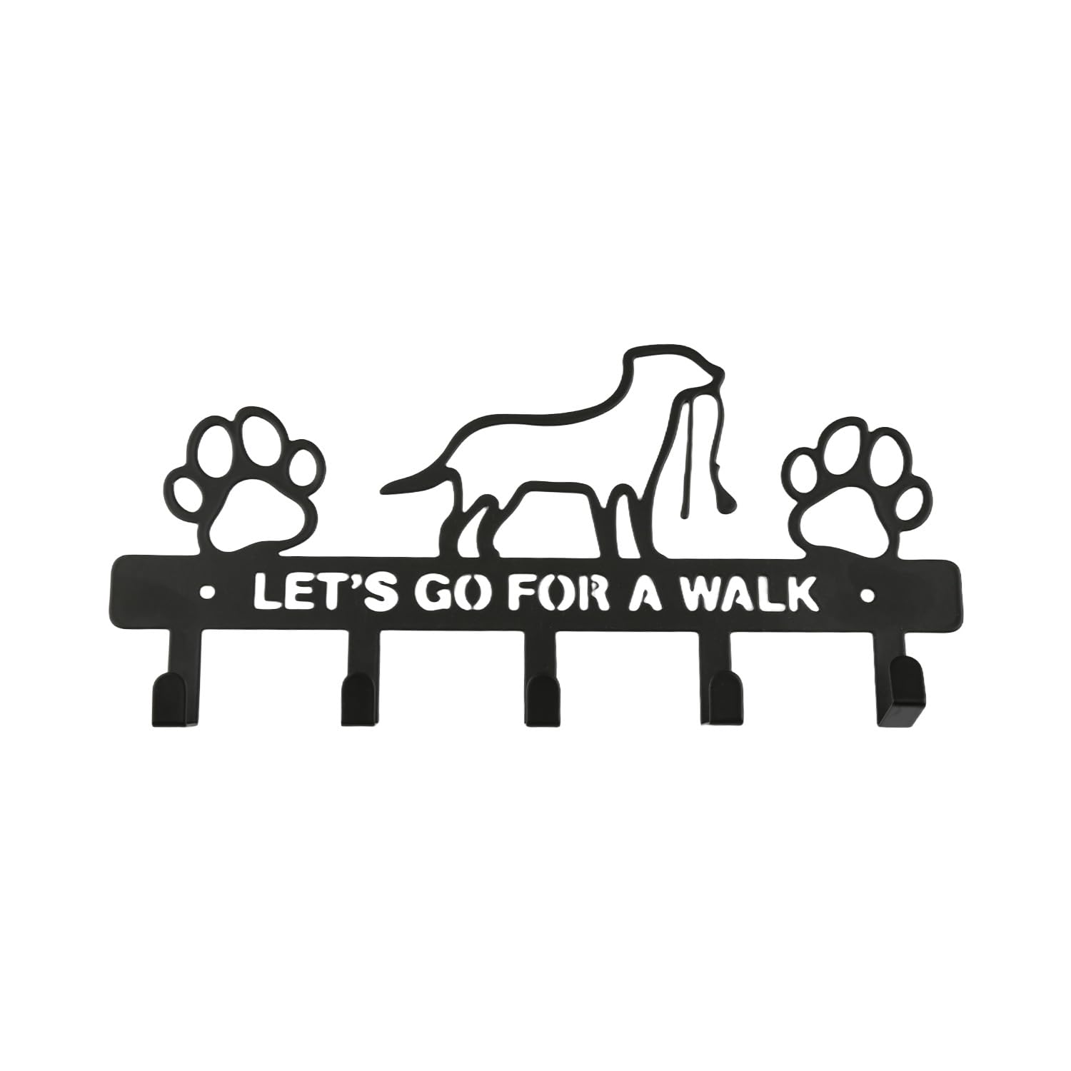 Tabanzhe Dog Key Holder for Wall,Iron Dog Lead Hook with Multiple Hooks,Wall Mounted Key Hanger for Leashes Collars & Entryway Organisation
