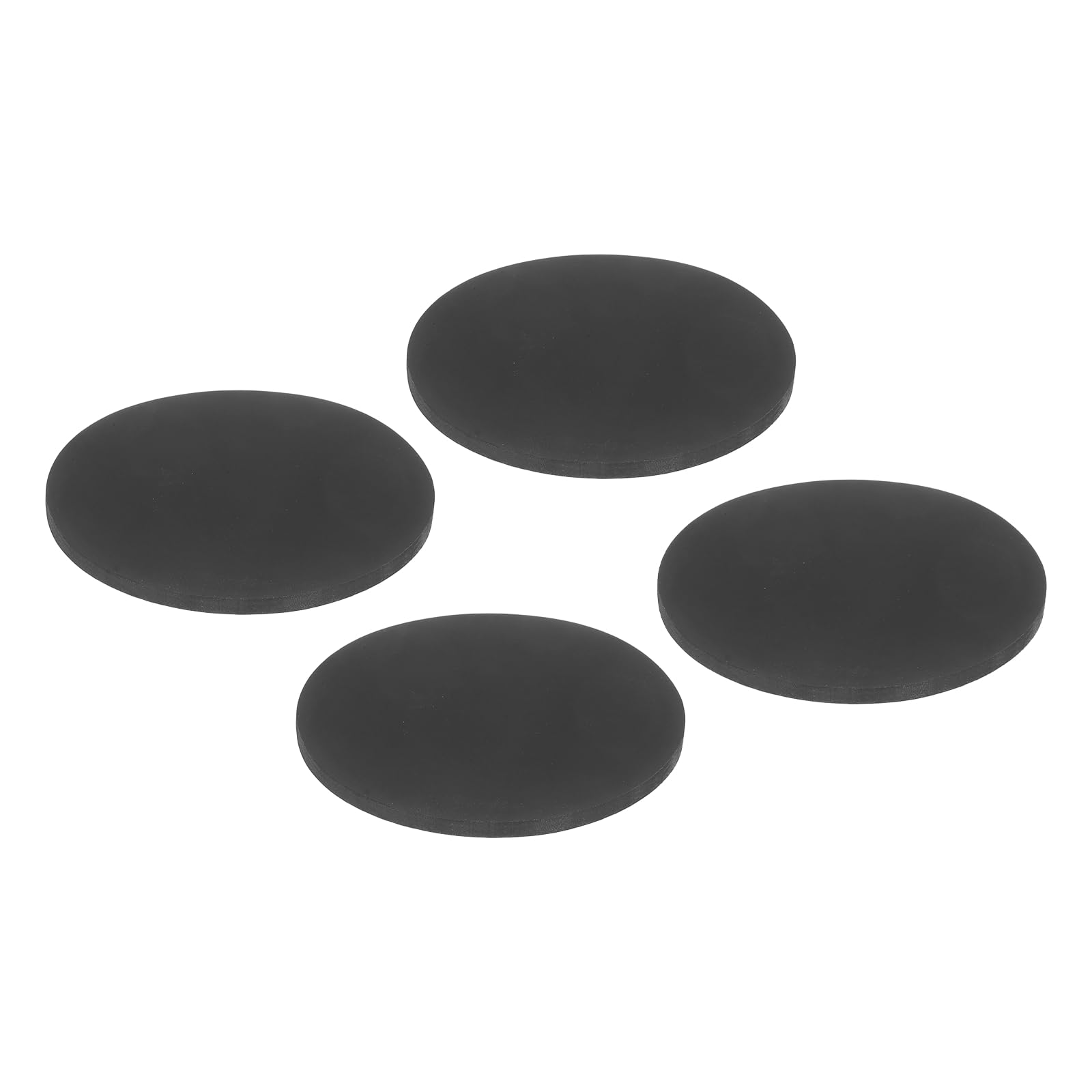 sourcing map 4 Pcs Non Slip Furniture Pads, 9/2" (115mm x 5mm) Self Adhesive Furniture Grippers Rubber Anti-Scratch Feet Round Chair Leg Pads Floor Protectors for Hardwood Floor, Black โ image 1