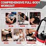 Ab Machine Sit Up Équipement d'exercice avec 2 Bandes de résistance Pcs 4 Résistance réglable,Formateur d'ab réglable,Matériel d'exercice multifonctionnel de base pour le gymnastique à domicile