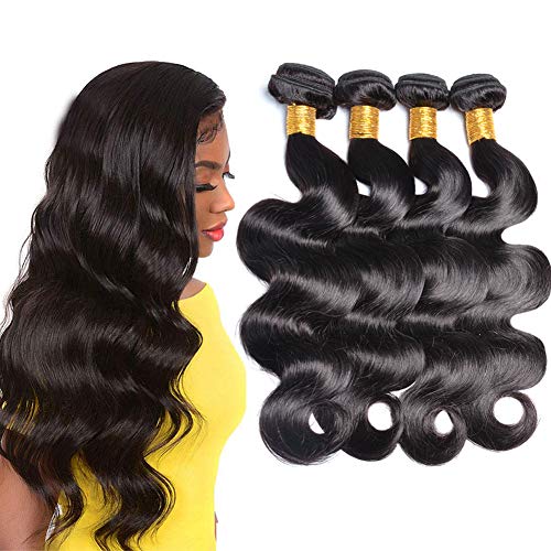 DFX Hair 8~30 inches Brazilian Virgin Human Hair Extension Body Wave Bundles 100g/Bundle 8A Natural Black Color Weft (20 22 24 26 inches)