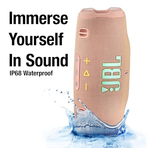 Image of JBL Charge 6 Portable Bluetooth Speaker (Pink) | IP68 Waterproof, DustProof, and DropProof, Outdoor Wireless Audio |28Hrs Playtime + Travel Case Bundle