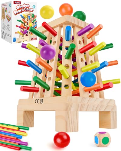 Montessori Wooden Board Game, 36 coloridos palitos para niños miniatura 1