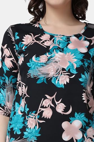 Image of POPWINGS Casual Printed Top and Joggers Set for Women || Stylish Summer Co-Ords Set for Women || Round-Neck Top and Joggers Combo Set for Women