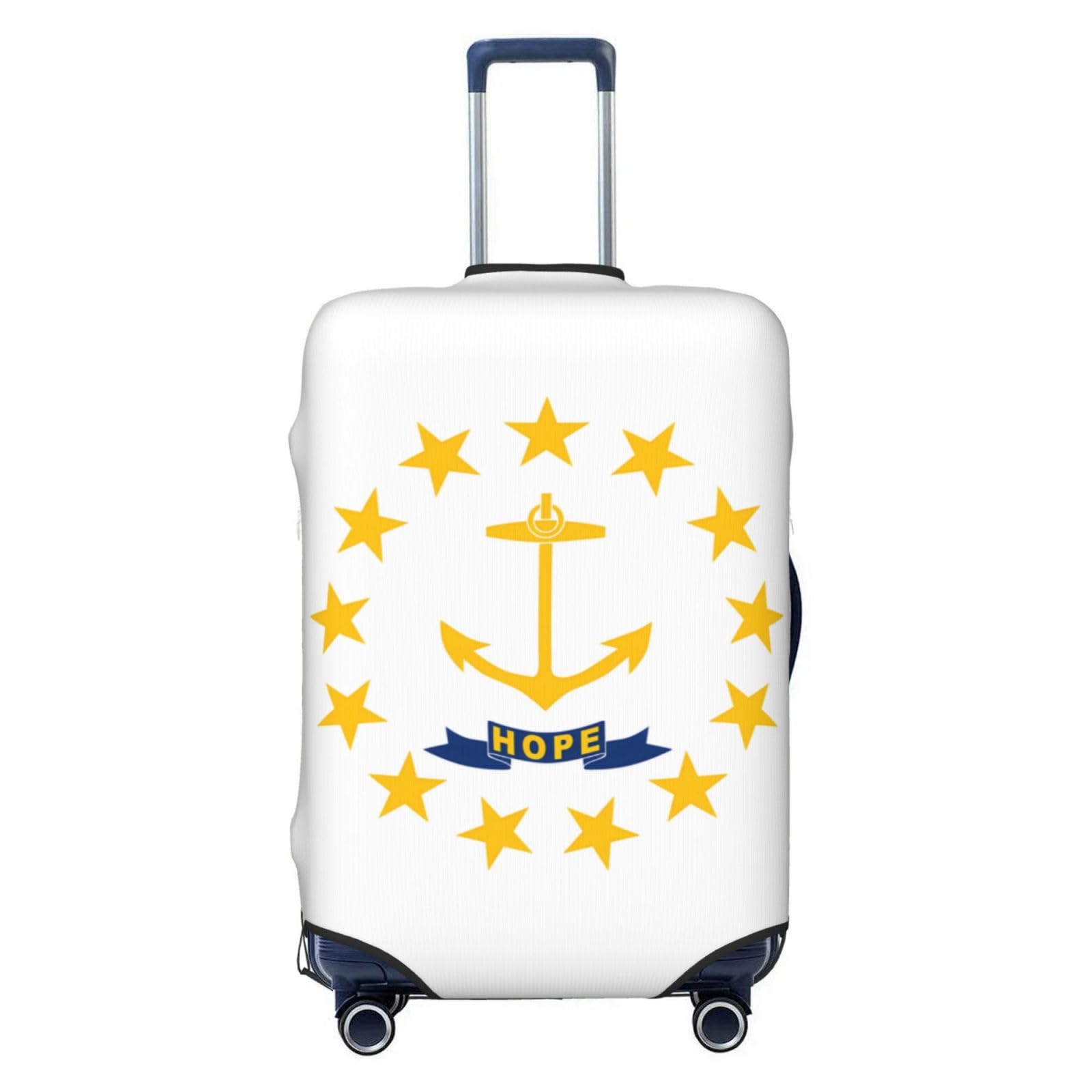 CHRYSMLuggage Cover Rhode Island State Flag Cover Protector Anti-Scratch Suitcase Cover Fits 18-32 Inch Suitcase S