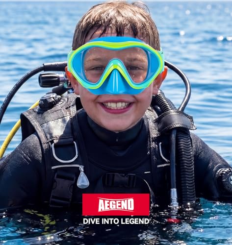 Aegend Kids Swim Goggles Snorkel Diving Goggles with Nose Cover for Kids 3-15, Knitted Fabric Strap, Anti-Fog No Leak - image 7