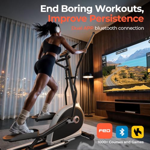 Image of YOSUDA Elliptical Exercise Machine, Compact Elliptical with 12 /45 Incline