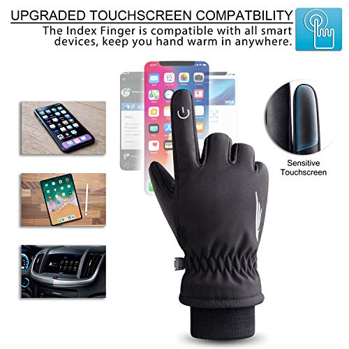 image for RIVMOUNT Winter Gloves Men Women,Waterproof Touch Screen Gloves Warm S