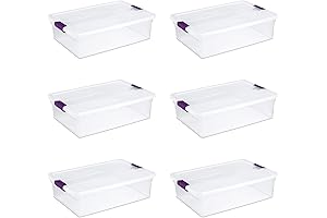 Sterilite Clothes Storage Clear Latch 6-Pack