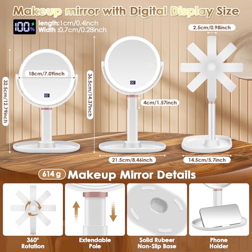 Espejo de Maquillaje MIYADIVA con Luces y Aumento 30X miniatura 6