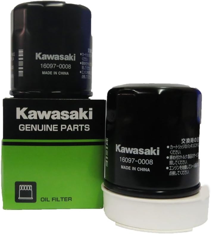 Genuine Kawasaki Oil Filter Part Number 16097-0008, 2 pack