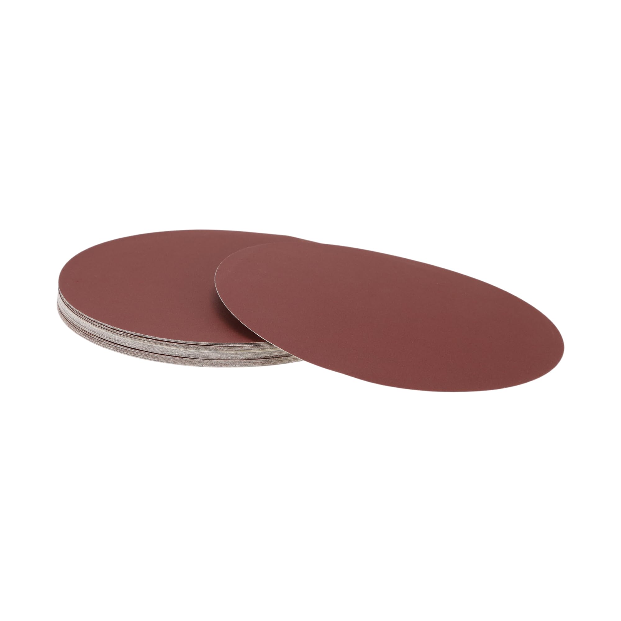 Hihaha 30 Pcs Round Sandpaper 240 Grit Hook and Loop Sanding Sheets Universal for Automotive Refinishing Woodworking 300x300mm Aluminum Oxide Red