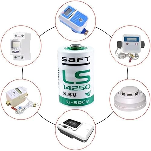 Miniatura 5 de Paquete de 2 LS14250 12 AA 3.6V Batería de litio 1200mAh Reemplazo para SAFT LS14250 Batería LS 14250 C de alta capacidad