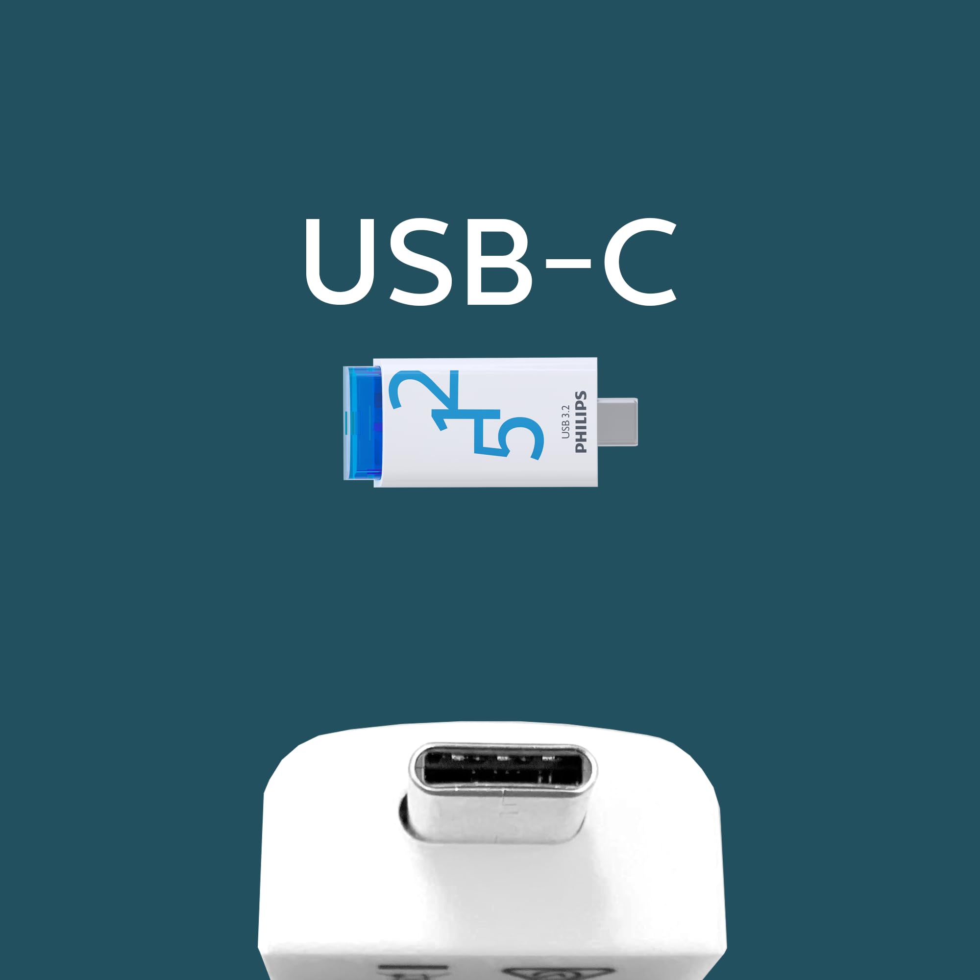 Philips Click Edition USB-C USB 3.2 Gen 1, unità flash USB 512 GB per PC, laptop, smartphone, tablet con porta USB-C, velocità di lettura fino a 120 MB/s
