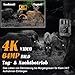 MAXDONE Wildkamera mit Handyübertragung APP - Wildtierkamera 4K 64MP HD mit WLAN Bluetooth Bewegungsmelder Nachtsicht, Wildkamera mit 6000mAh Akku, 0,1s Auslösezeit, 32GB Speicherkarte IP66