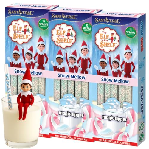 Elf on the Shelf Quick Milk Magic Sippers Flavoured Milkshake Drink Mix Fun Christmas for Kids Multi-Pack Gift Idea (Marshmallow)