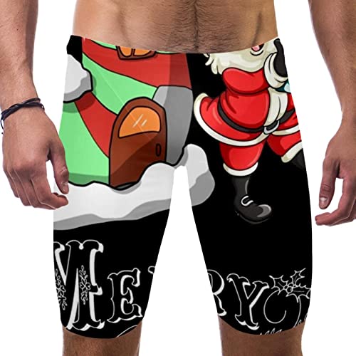 Maillot de bain pour garçon séchage rapide à motif Père Noël multicolore L